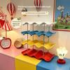 Multi-Layer Wave Cup Holder Colorful Mug Storage Rack Desktop Cup Organizer Kitchen Coffee Tea Glass Tabletop Drinkware Shelf