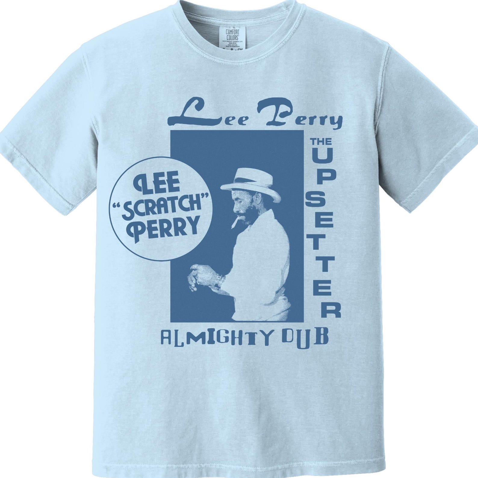 Lee Perry Heavyweight T-Shirt - Lee Scratch Perry, The Upsetter, Almighty Dub, Jamaica, Reggae Music, Super Ape, Police and Thieves L