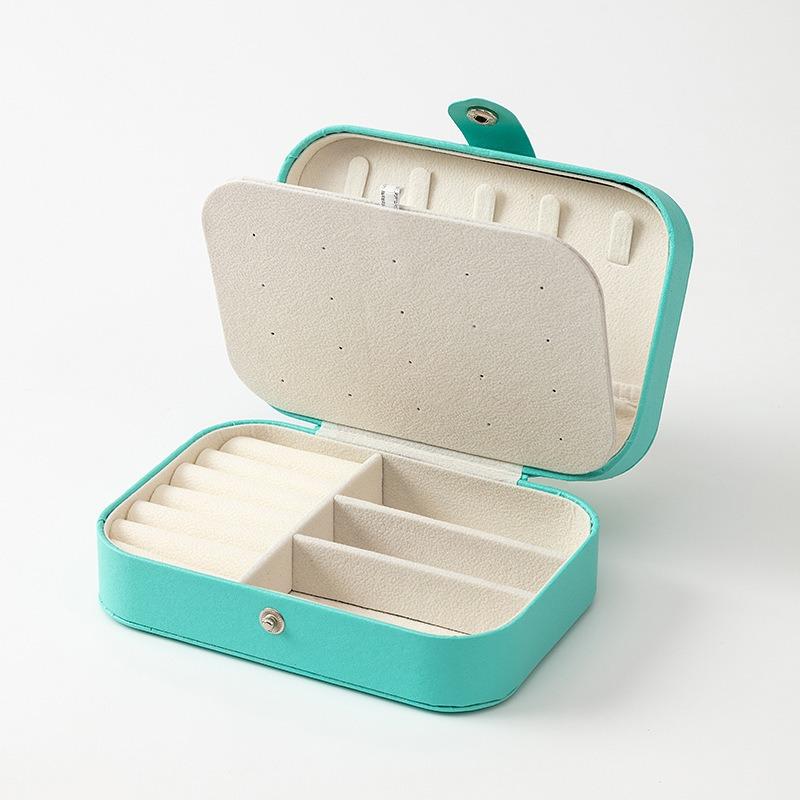 Jewelry storage box High-grade anti-oxidation stud earrings, necklace, jewelry ring grid desktop large-capacity display box