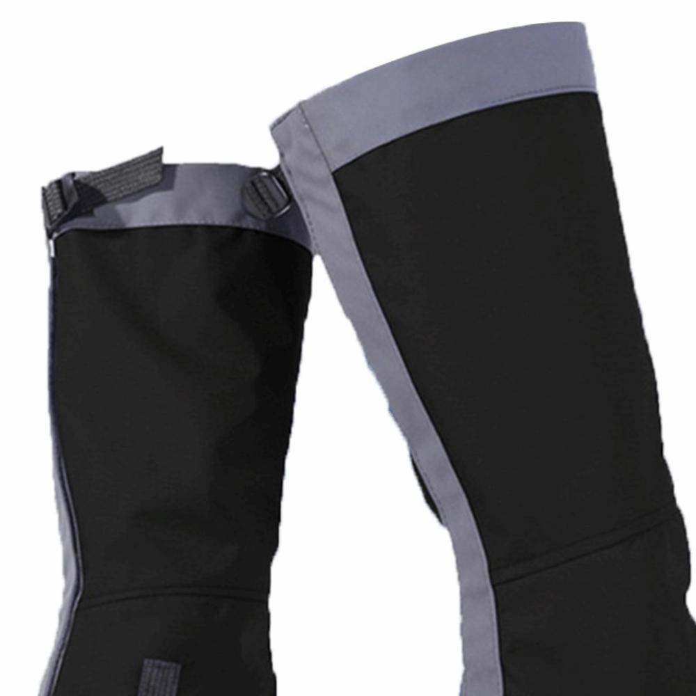 1 Pair 420D Nylon Fabric Snow Boot Gaiters Rip-Stop Waterproof Gaiters Hiking Leg Gaiters  Climbing