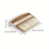 2 Pcs/set Window Cleaner Mini Dustpan Brush Set Wood Small Metal Pan Natural Table Handy Brush Sweeping Home Kitchen Car Office