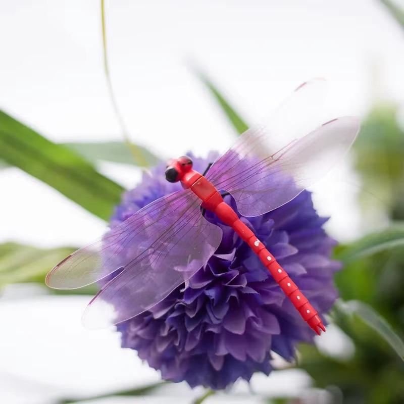10 Pcs/lot Dragonfly Garden Decorative Yard Planter Colorful Dragonfly Stakes Decoracion Outdoor Decor Flower Pots Decoration