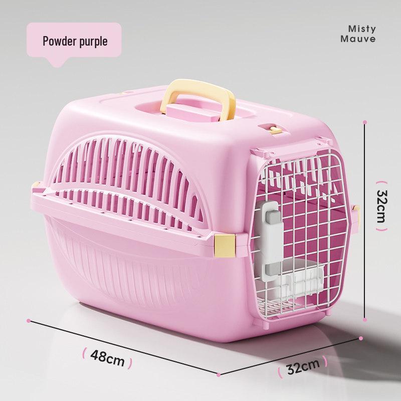 Transporteur de Chat Portable pour Avion – Cage en Plastique Portative pour Chat et Chien