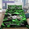 One Piece Straw Hat Pirates Pattern Bedding Quilt Set Quilt Cover Pillowcase Home Birthday Gift(1 * Duvet Cover + 2 * Pillowcase, Without Core)