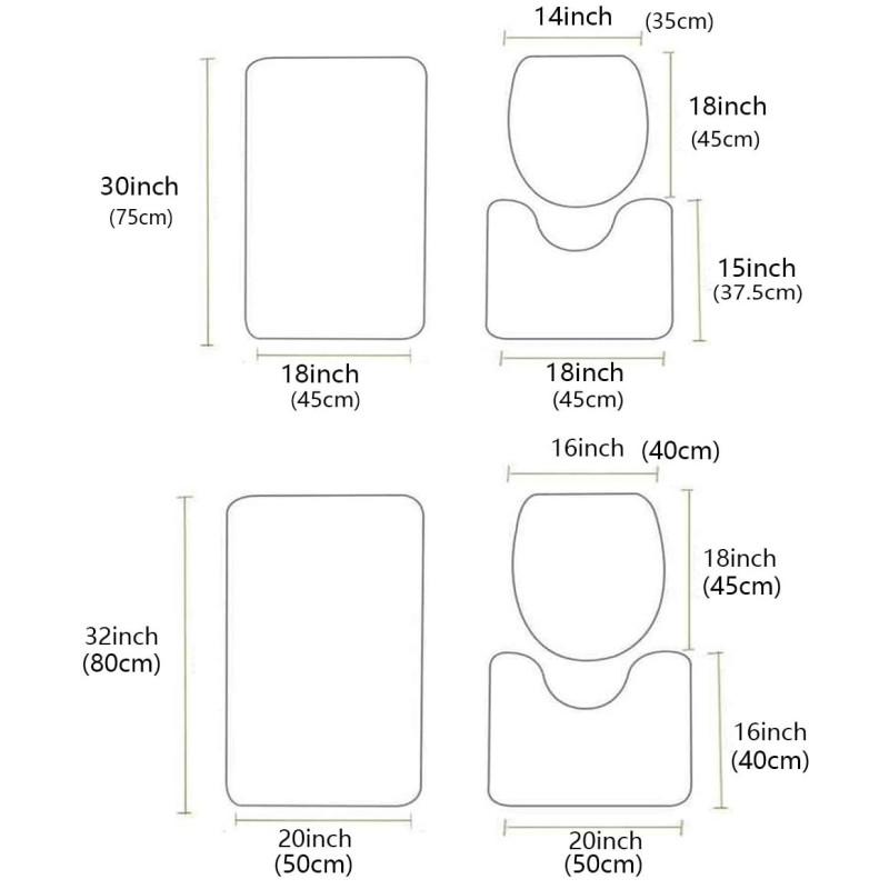 Toilet Seat Cover Rug Bathroom Mat Creative Xmas Decoration Set Christmas Toilet Seat Cover Rug Toilet Tank Cover Xmas Home Decor