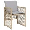 VidaXL Garden Dining Set with Cushions 5pcs Beige Poly Rattan 3210720
