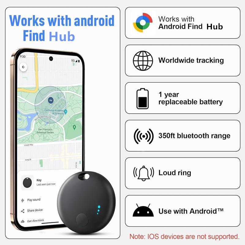 Air Tags Android Bluetooth Smart Search Tracker Tag Work with Google Find Hub APP Locator Tracking Device Item Finder for Keys