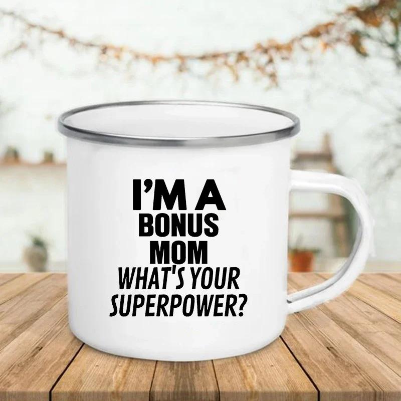 Coffee Cup Best Bonus Mom Ever Print Enamel Mugs Cupshe Tourist Mug Beer Unusual Tea Cup Drinkware Custom Cups Personalized Gift
