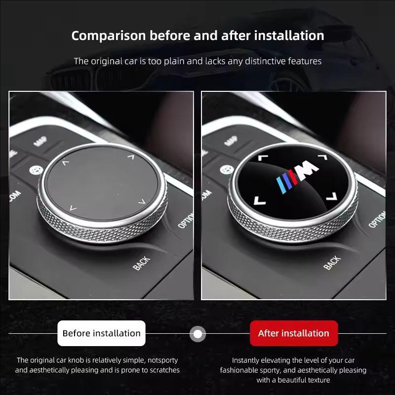Car Multimedia Knob Button Cover Sticker For BMW MINI 5 Series G30 G32 6GT G20 F10 F30 G01 G02 G05 G06 G07 G11 F15 3GT X3 X4 X5 cysh69
