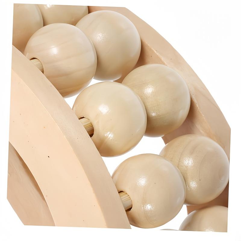 Wood Handheld Massage Ball Roller - Deep Tissue Massager Suitable for Back, Neck, Legs, Arms & Full Body | Portable Muscle Device for Athletes