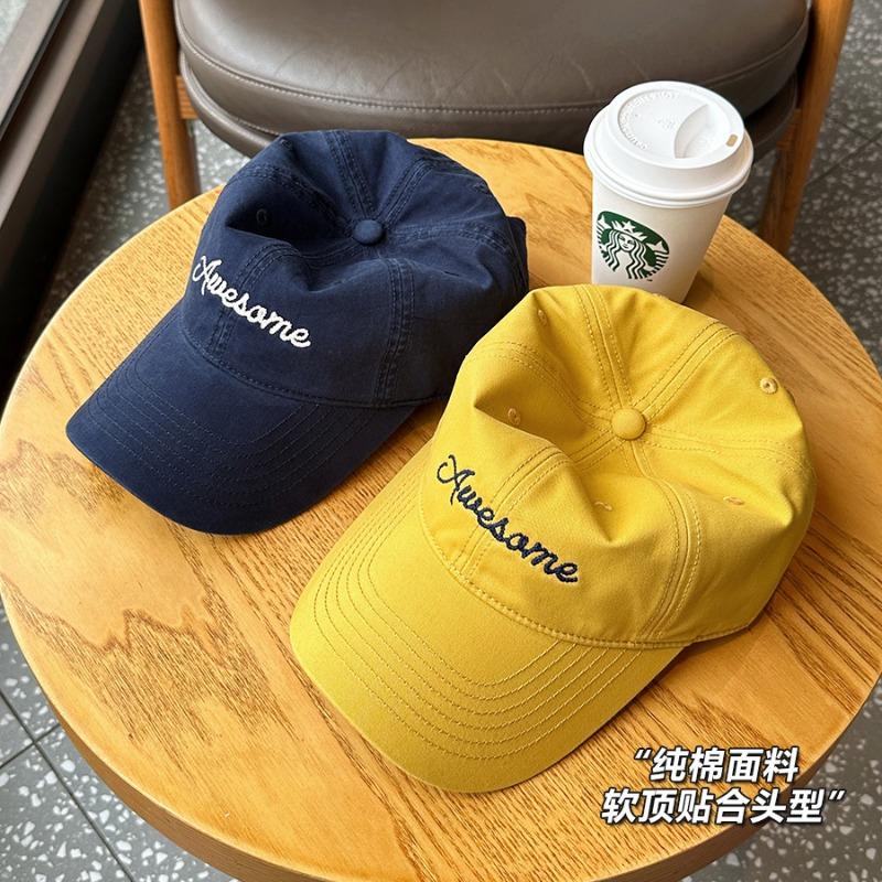 Men's and women's face small baseball caps spring and summer fashion versatile trendy brand letter embroidered wide-brimmed peaked caps