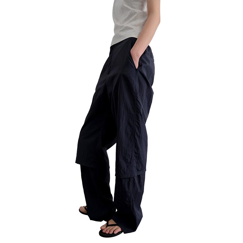 GREEN BELT Women's Functional Patchwork Relaxed Straight-Leg Pants