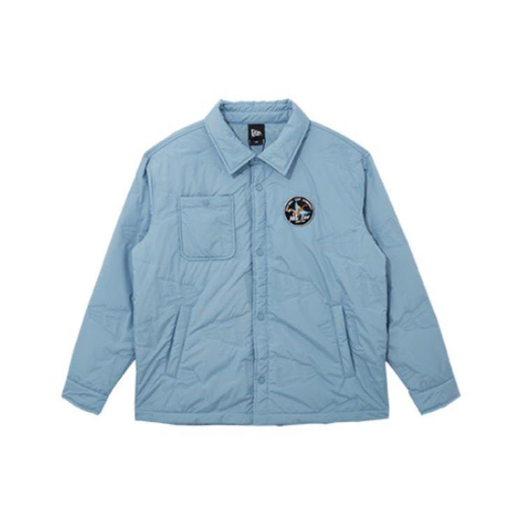 New Era FW22 Logo Print Polo Cotton Jacket Unisex Jacket Ice-Blue 13038765