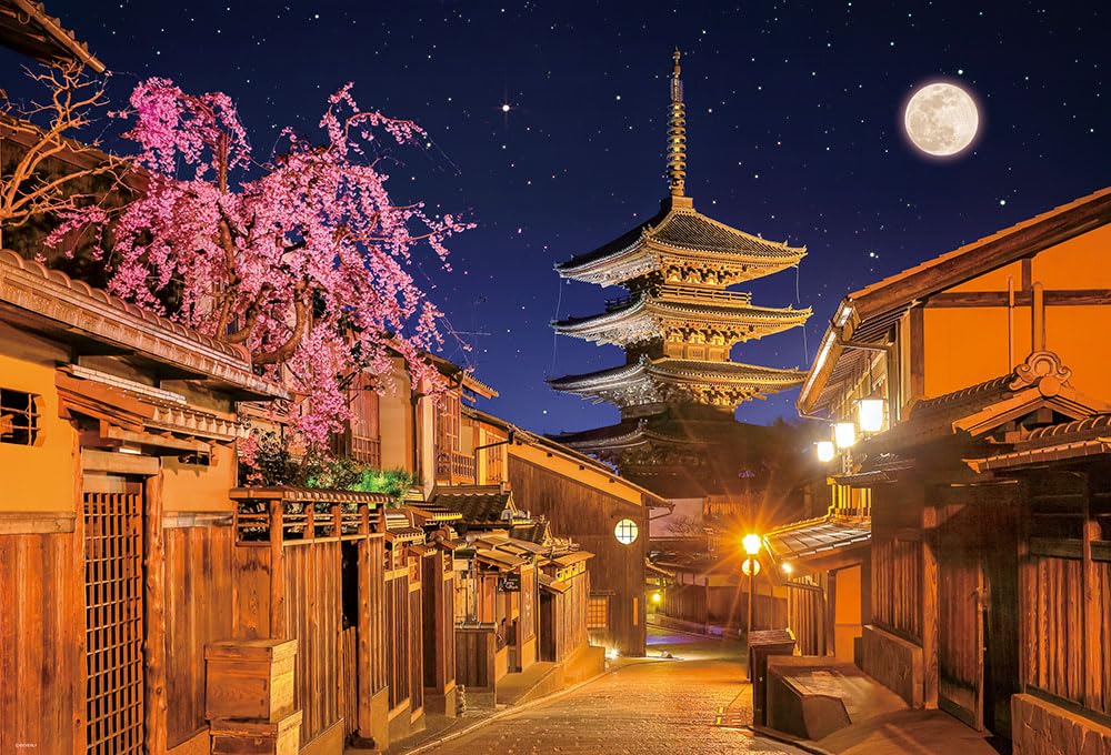 Пазл Beverly Yasaka Tower in the Moonlight x 72 [Сделано в Японии] 1000 деталей (49 см) 1000-056
