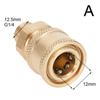 High Pressure Washer Coupler 1/4 Inch Copper Quick Connect Fittings Male Thread Accessories Garden Hose Tap Connector Adaptor