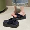 Fashion 7CM Casual Wedge Slippers for Women Summer Non Slip Platform Sandals Woman Open Toe Comfortable Female Chunky Beach Slippers