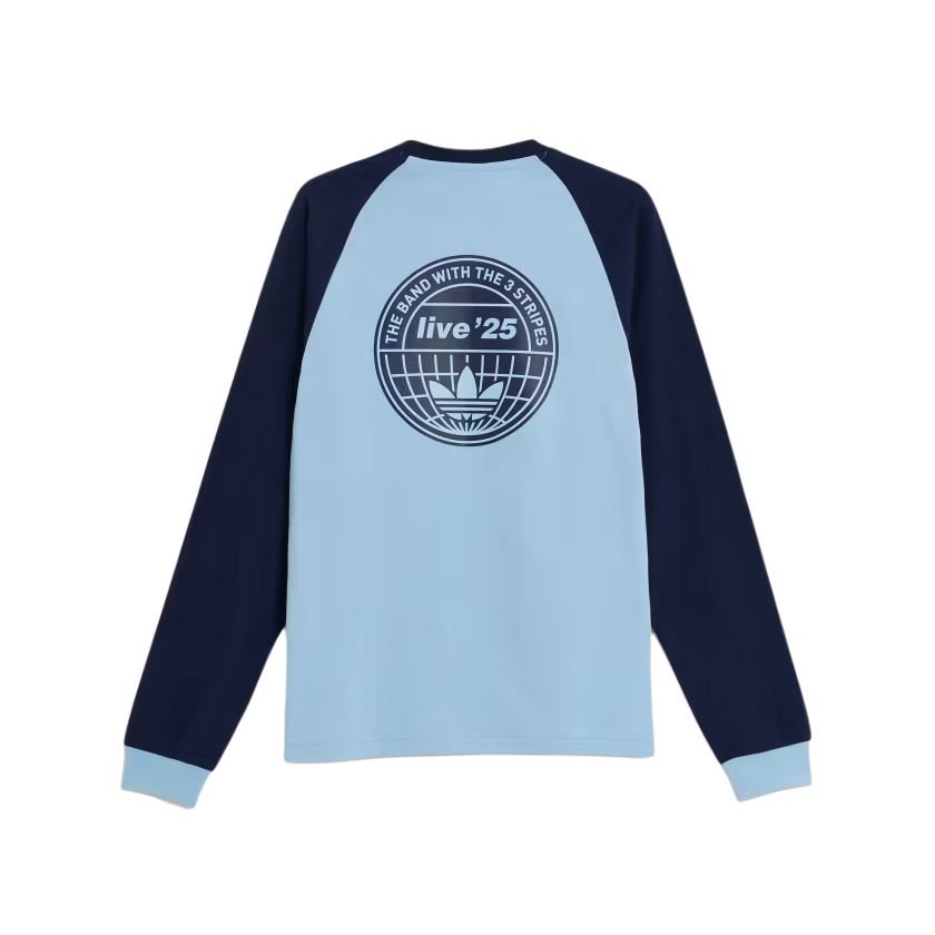 adidas Originals X Oasis Collaboration 3-Stripes Tour Comfortable Slim Fit Long Sleeve T-Shirt Unisex Tops KT-3427