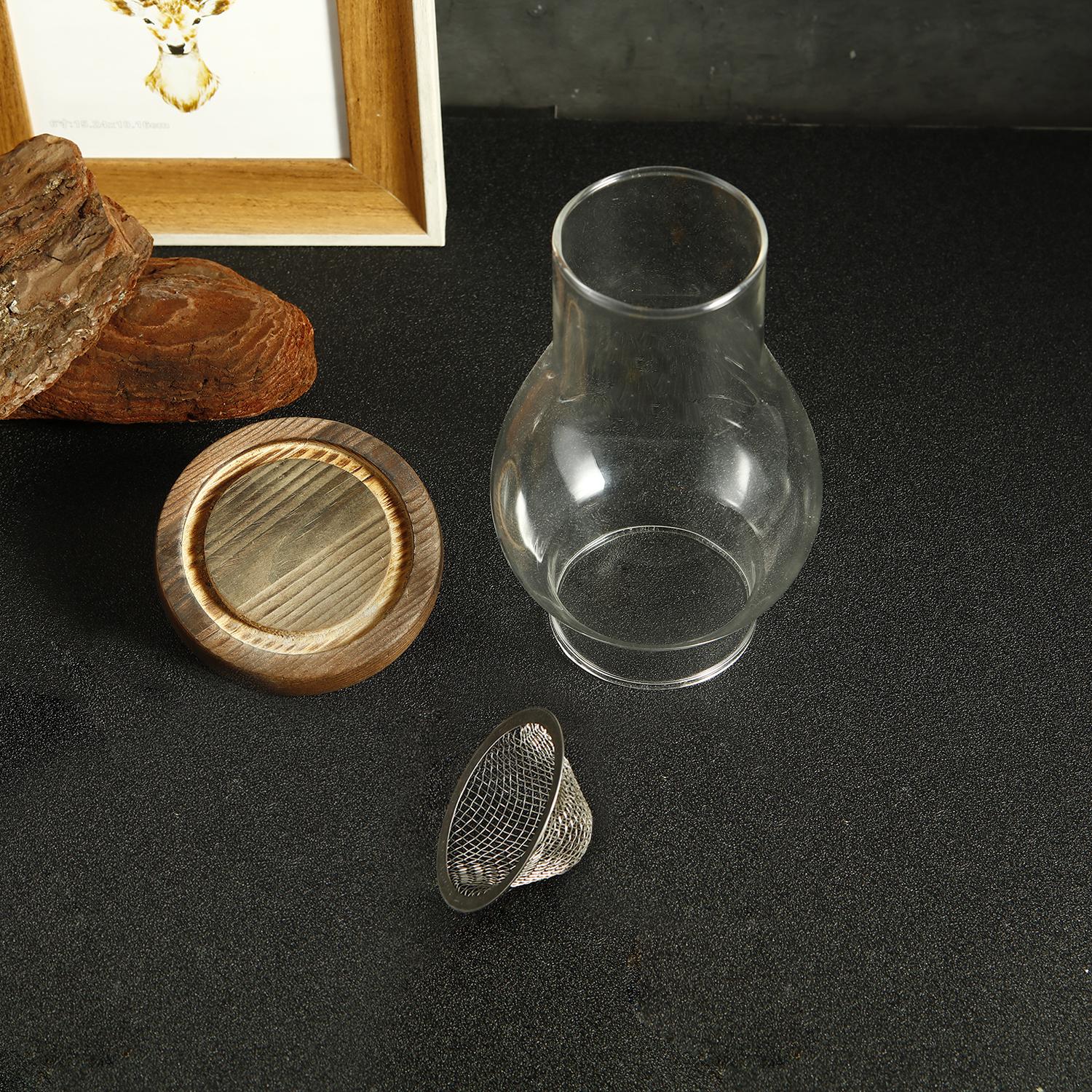 

Стеклянный подсвечник, нагревательный элемент для свечей с деревянной основой, ароматерапия, благовония, ароматерапия для йоги, спа