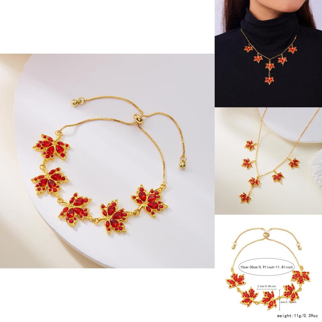 Wintermode Ahornblatt-Halskette mit asymmetrischem Design und Legierungsmaterial für einen lässigen Look