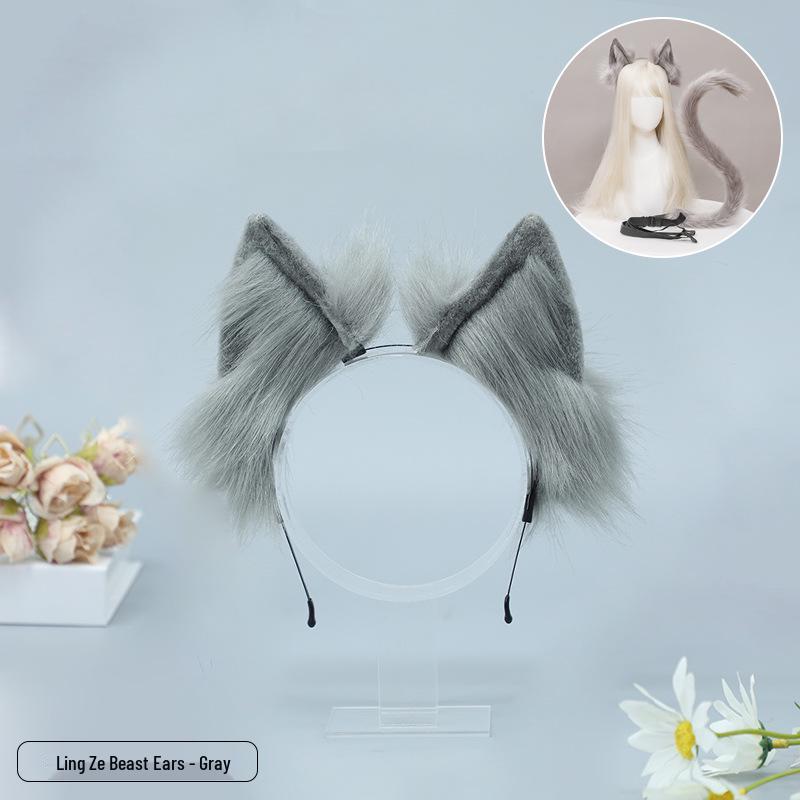 Handcrafted Plush Cat Ear Headband for Cosplay & DIY