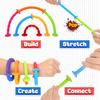 Baby Sensory Suction Bath Toys: 8pcs Slicone Baby Suction Cup Toys, LESONG No Mold Bath Toys, Toddlers Sensory Fidget Toys on Plane, Tactile Fine