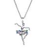 Fashion Lady Ballerina hänge halsband Strass charm smycken Xmas Gift