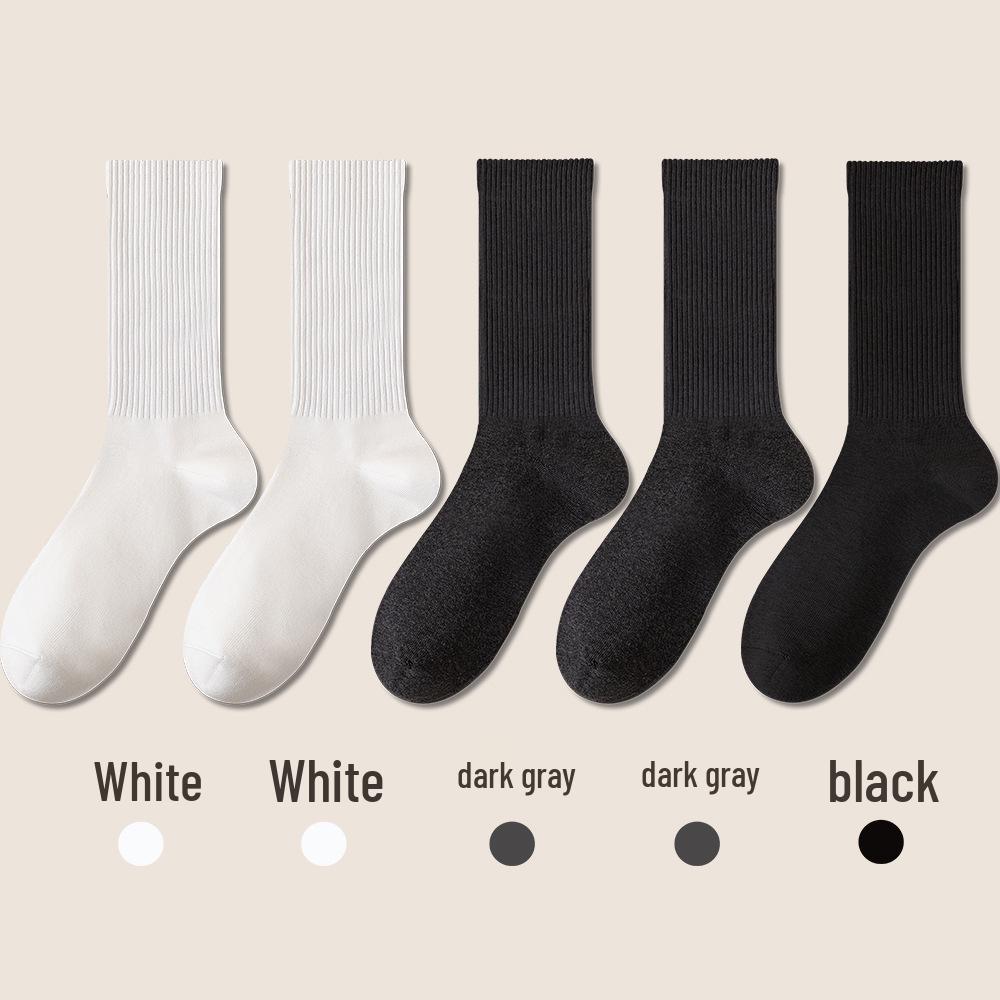 Women's Seamless Knee-High Cotton Socks, Antibacterial & Warm, Autumn/Winter 2024 Collection
