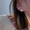 Korean Fashion Fresh Flower Enamel Hoop Earrings for Women Dripping Oil Huggies Earrings Girl Charm Cute Ears Party Jewelry Gift