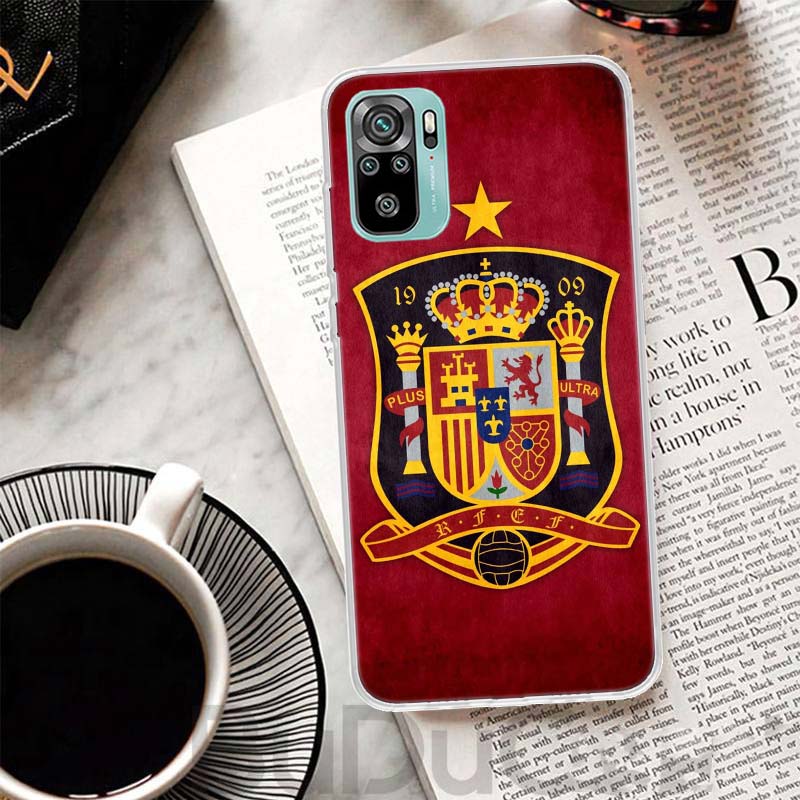 Spain Coat Of Arms Flag Cover For Xiaomi Redmi Note 14 13 12S 12 11 Pro Plus Phone Case 11S 10S 10 11E 11T 14Pro 13Pro Print Coq