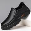 Fashion Retro Cow Leather Loafers for Men Spring Autumn Soft-soled Men's Platform Dress Shoes Fashion Casual Male Driving Shoes