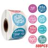 100-500pcs Color Thank You Sticker 1 Inch Christmas Sticker Red And Blue Scrapbook Packaging Sealed Stationery Label Stickers