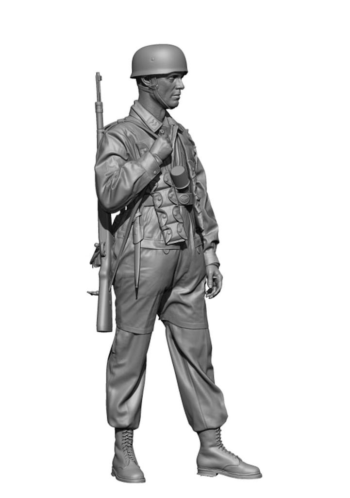 H3 Model WW2 German Rifleman at Rest Resin Kit HS24090 1/24 Fallschirmjäger #5 (person)