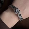 2026 New Style 925 Silver Personalized Retro Hip Hop Bracelet with Long-lasting Color Retention