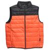 One Colors Padded Down Large Size Orange Men's Vest, Size, Nylon, Water-Repellent, Photothermal, Stand-Up Jacket, 3L, (10)