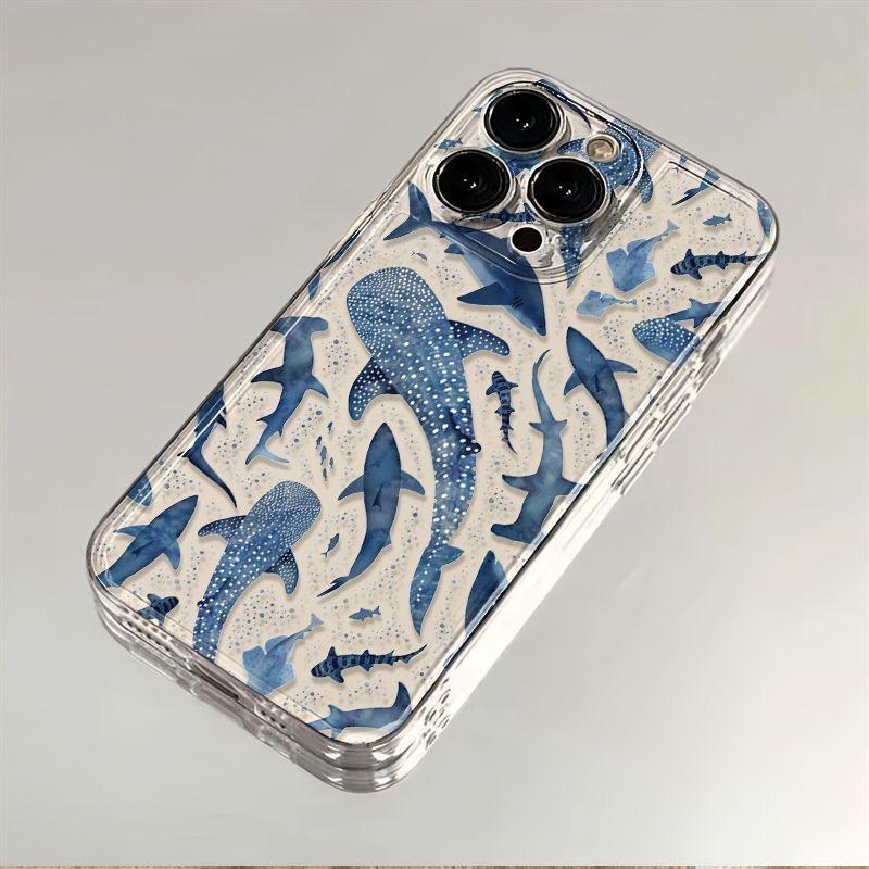 Whale Pattern Transparent Phone Case For Xiaomi Redmi Note 15 13 14 Pro Plus 5G 4G 12 Pro 12S 15C 14C 13C 12C 10C A5 Shell Cover