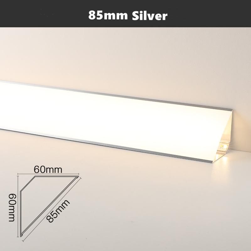 V Shape Ceiling Top Corner Linear Lamp LED Aluminum Profile No Slotting Wall Ceiling Plaster Line Luminous Decoration Light