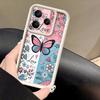 Blue Pink Butterfly Floral Pattern Case For Xiaomi 14T 13T 11T Pro Funda Redmi Note 14 13 Pro 5G 4G 12 11 Shockproof Bumper Silicone Cover