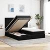 VidaXL Ottoman Bed Frame with Mattress Black 160x200 Cm Velvet 3313804