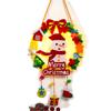 New Christmas Wreath with Lights Children Handmade Diy Creative Christmas Pendant Kindergarten Decoration