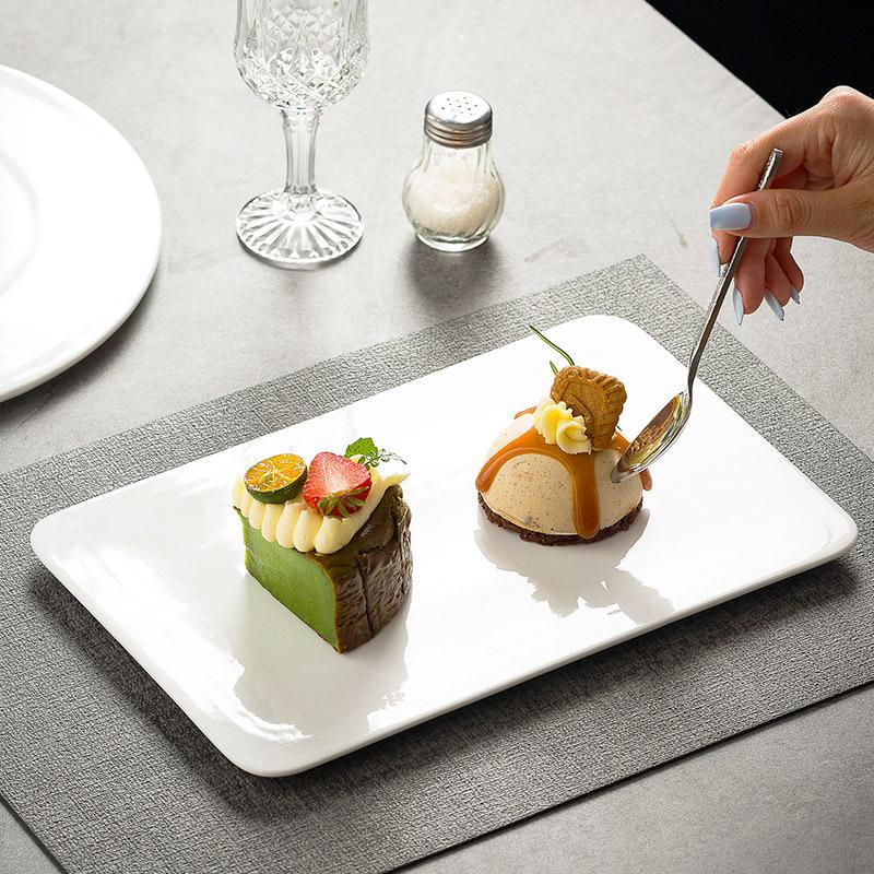 Nordic Steak Plate Pure White Round Flat Plate Plate Western Restaurant Plate Tray Cold Dish Sushi Plate Hotel Tableware