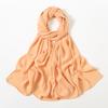 Women Heavy Chiffon Hijab Scarf Premium Chiffon Muslim Hijabs Plain Good Stitching Maxi Wrap Solid Color Musulman Femme Shawls