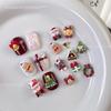 1Pcs Christmas Snowman Christmas Tree 3D Nail Mold Santa Claus Nail Decorations Diy Design Silicone Manicure Mold Nail Art Charm