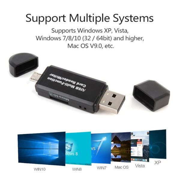 Memory Card Readers & Adapters Micro Usbsdtfusb 3 In 1 With Card Reader Adapter