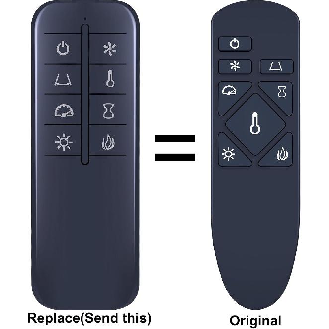 Replacement Fireplace Remote Control Compatible with Twin Star ClassicFlame TRESANTI Electric Fireplace Heater 42IF442FGL-B000 421F442FGL-B000