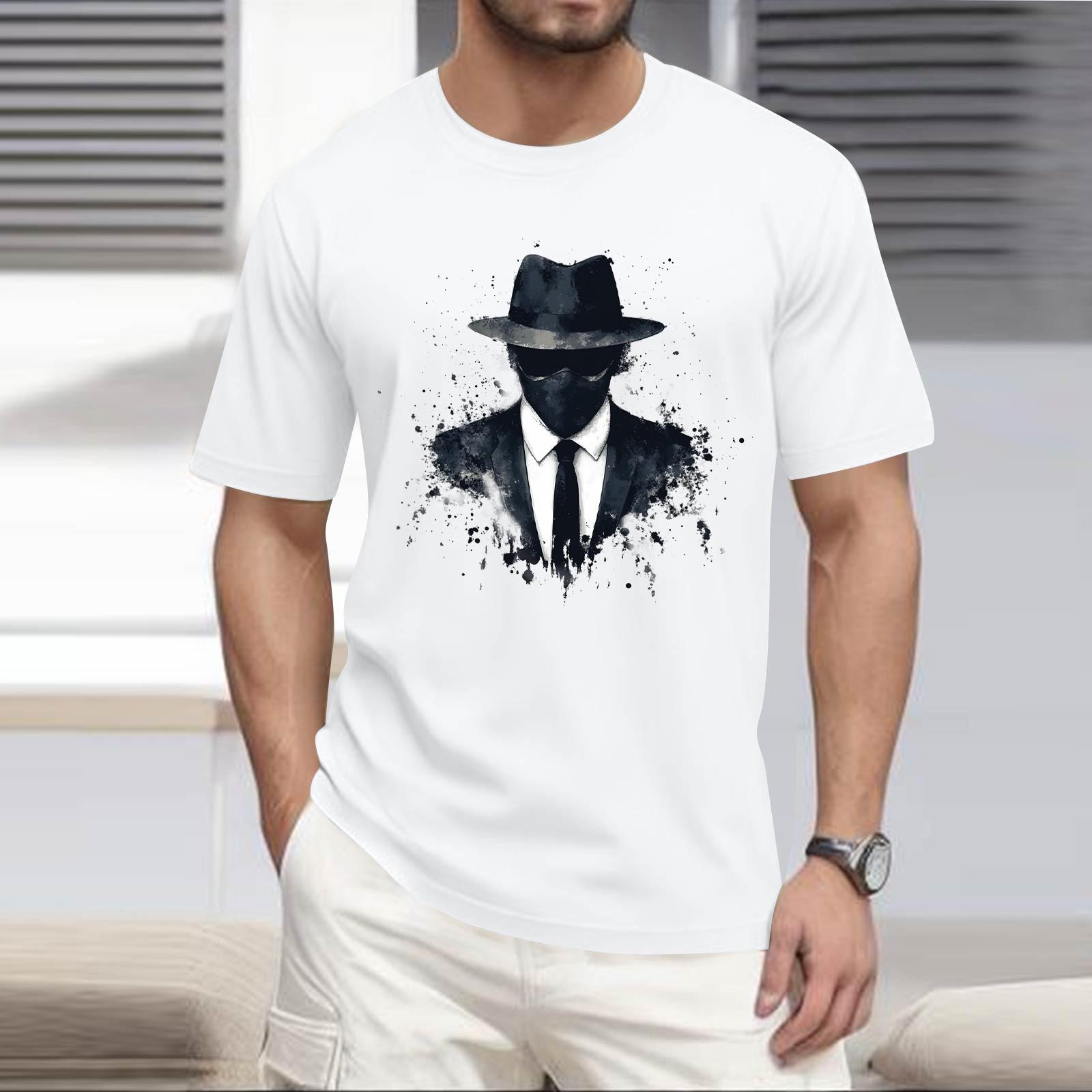 

Мужская рубашка с воротником-стойкой и коротким рукавом, свободная рубашка для отдыха и отдыха, мужская XXL белый