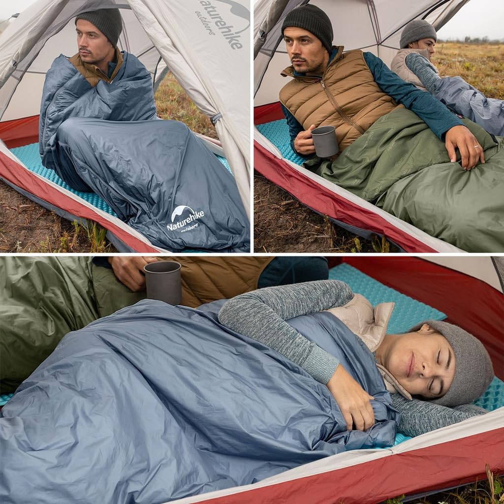 Naturehike Mountain Sleeping in the Disaster Single Size Sleeping Envelope Heat Waterproof Compact For Autumn Left Opening Camping, Climbing, Car,