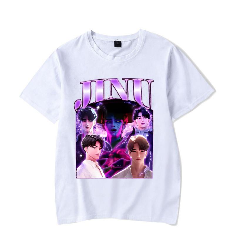 KPop Demon Hunters T-shirt Cartoon Saja Boys Street Style Clothes Crew Neck Women Men Tops Hip Hop Anime Fashion Casual Tops