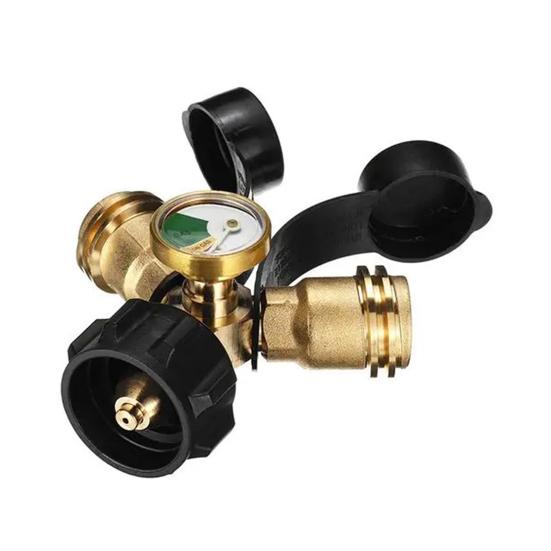 2-veis bensintankadapter med gassnivåindikator Måler Metall