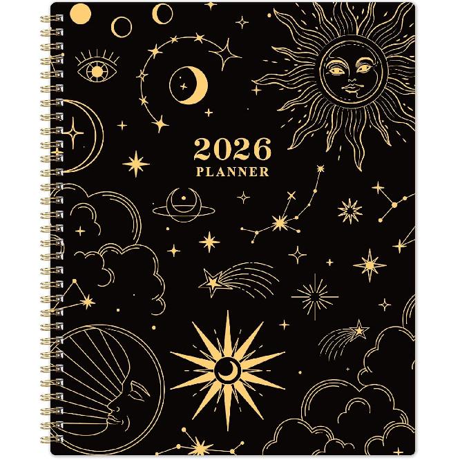 2026 Planner - 9" x 11", 2026 Calendar Planner Weekly and Monthly, from JAN. 2026 to DEC. 2026, Calendar/Planner 2026 with Tabs, Twin-Wire Binding,