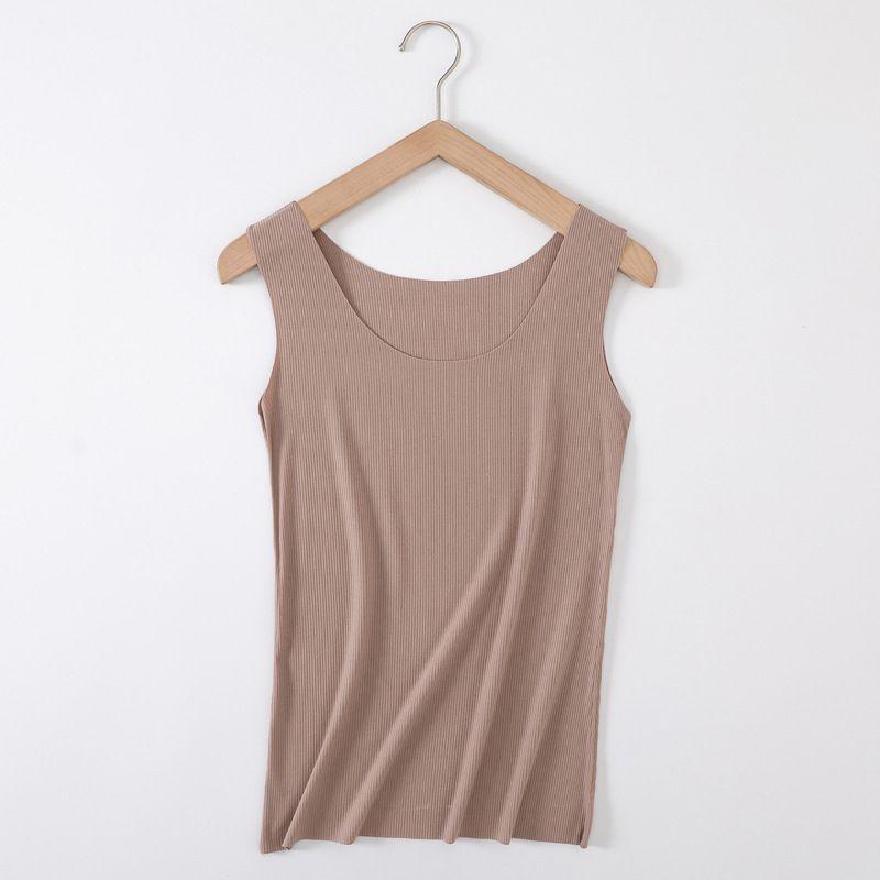 Women's Soft Seamless Ribbed Racer Back Stretch Tank Top For Yoga And Layering